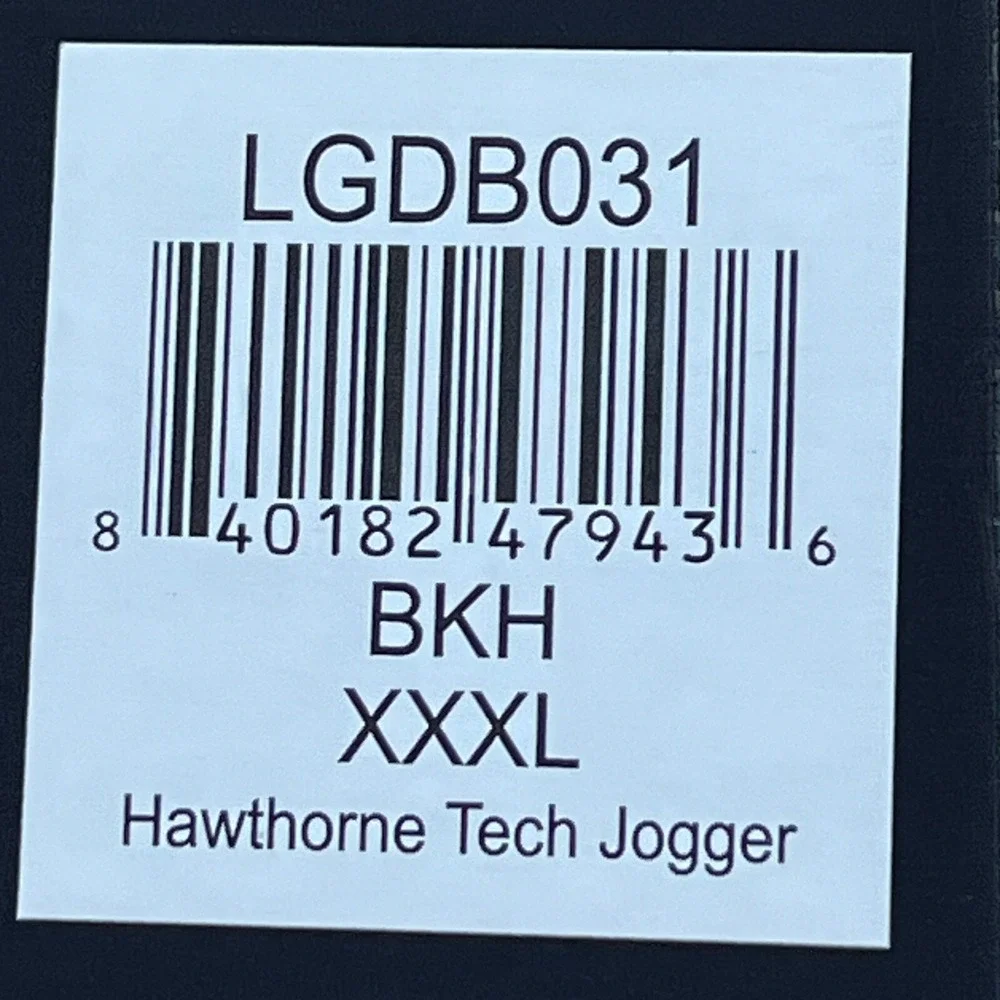 Legends Men's‎ Hawthorne Tech Jogger Pants XXXL Black Heather LGDB031 BKH
